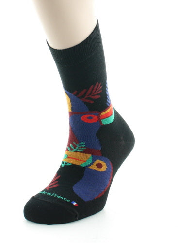 Chaussettes homme en coton Toucan Noir NOIR