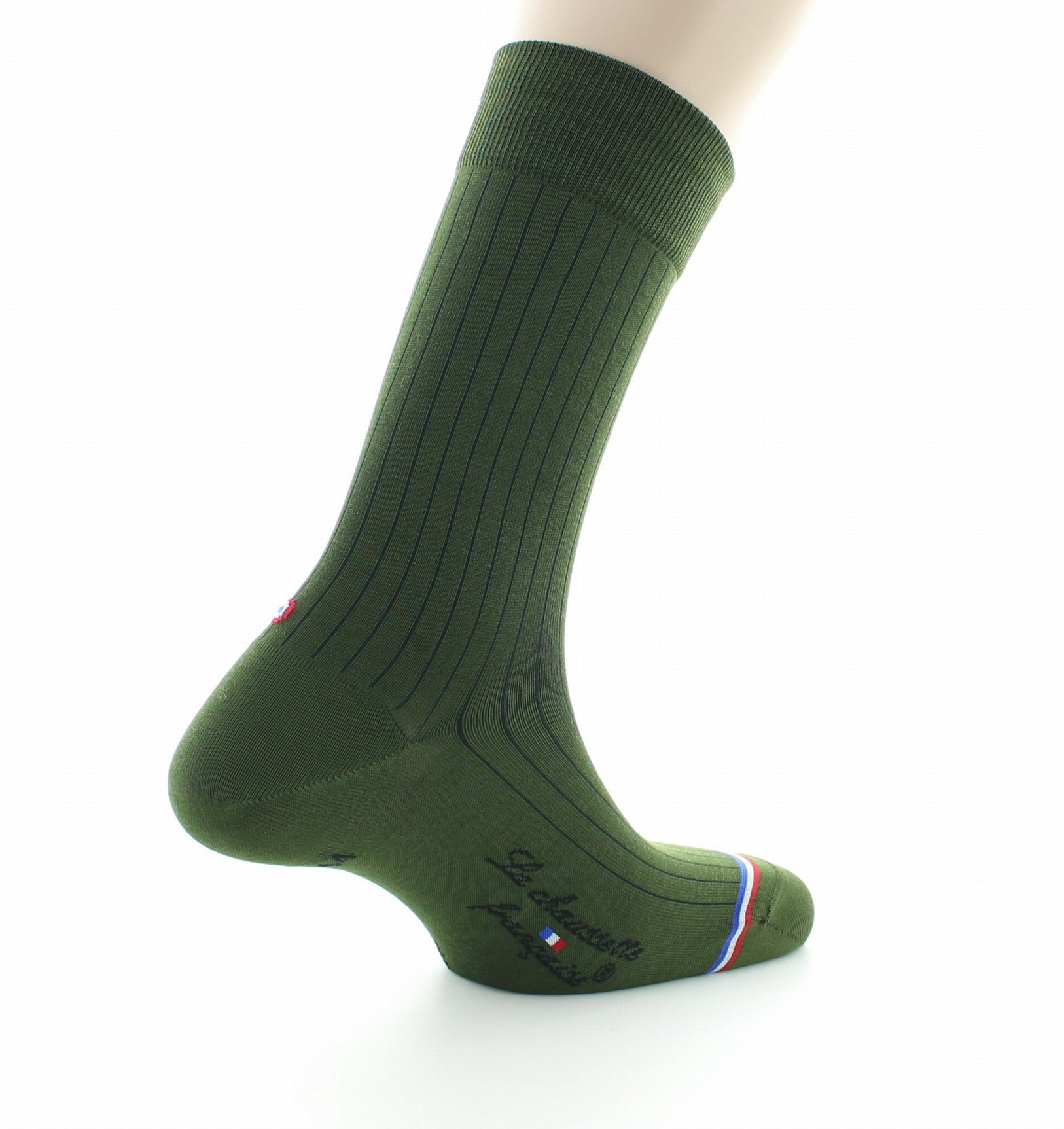 Chaussettes homme en fil d'Écosse Eiffel Kaki KAKI