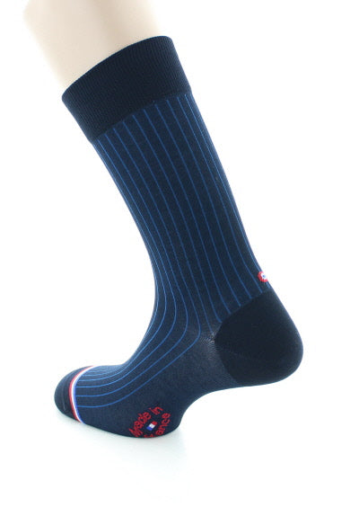 Chaussettes homme en fil d'Écosse Matignon Marine/Bleu MARINE
