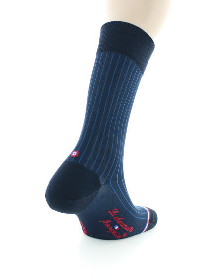 Chaussettes homme en fil d'Écosse Matignon Marine/Bleu MARINE
