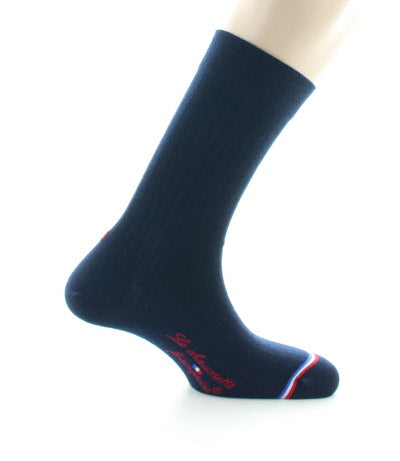 Chaussettes homme en laine Montmartre Marine BLEU MARINE