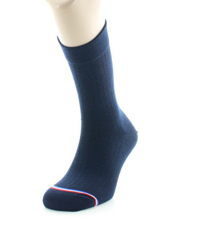 Chaussettes homme en laine Montmartre Marine BLEU MARINE