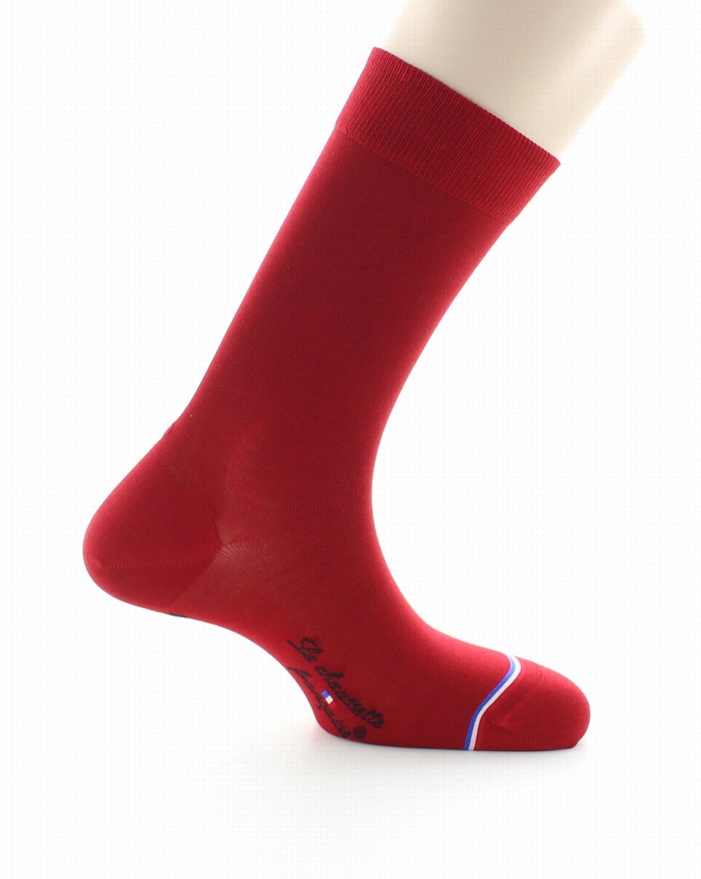 Chaussettes homme en soie Elysée Rouge ROUGE