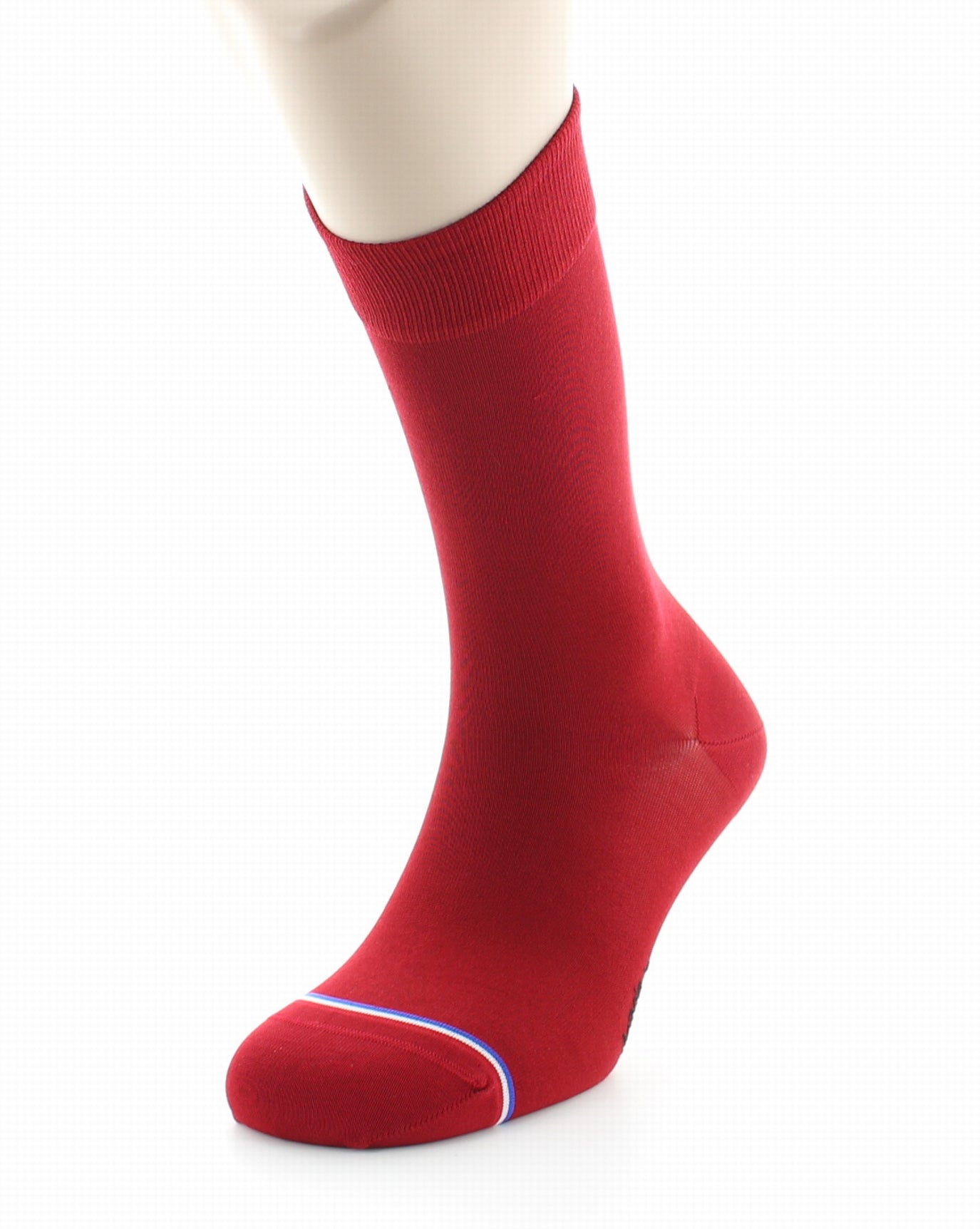 Chaussettes homme en soie Elysée Rouge ROUGE