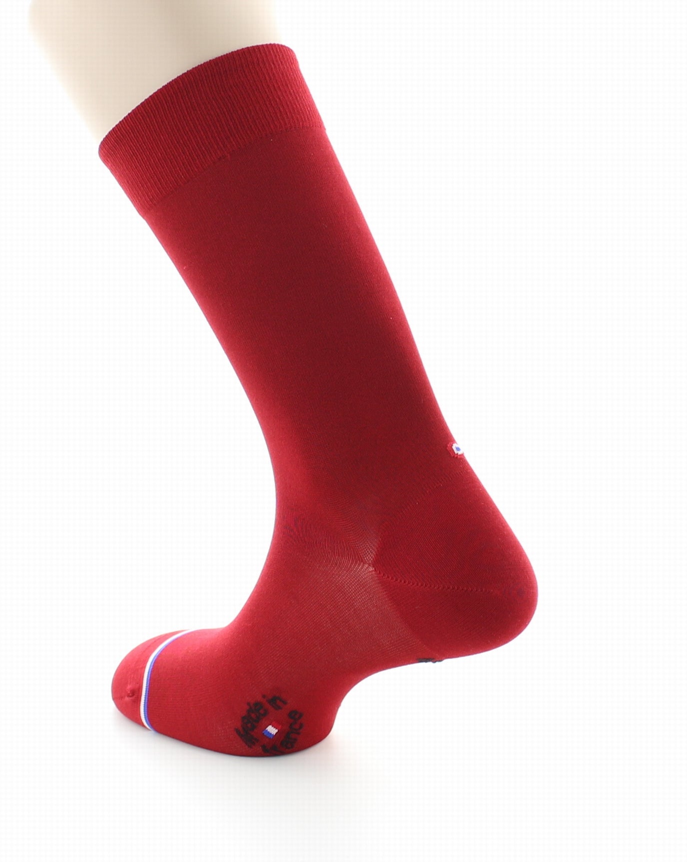 Chaussettes homme en soie Elysée Rouge ROUGE