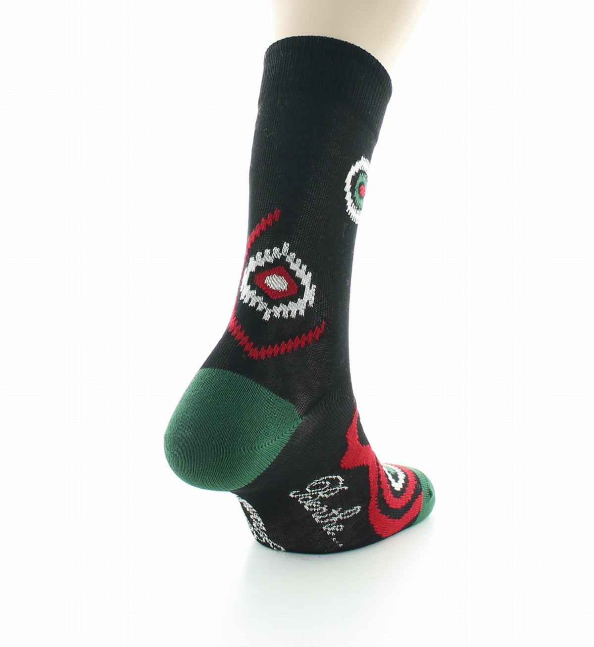Chaussettes homme fil d'Ecosse graphisme géométrique NOIR