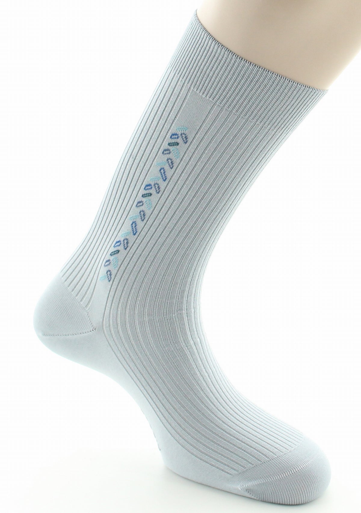 Chaussettes homme fil d'Ecosse sans élastique gris clair GRIS CLAIR