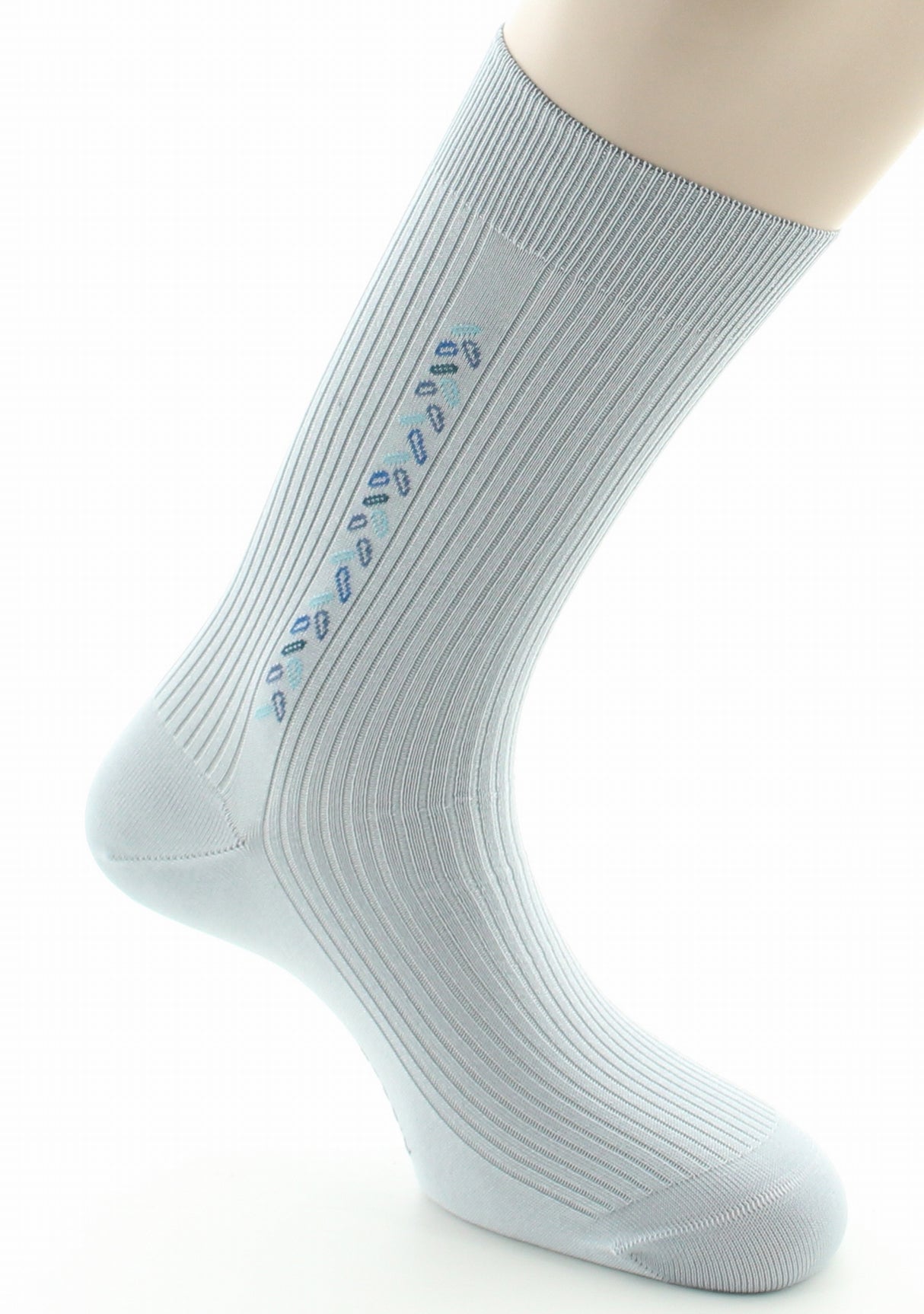 Chaussettes homme fil d'Ecosse sans élastique gris clair GRIS CLAIR