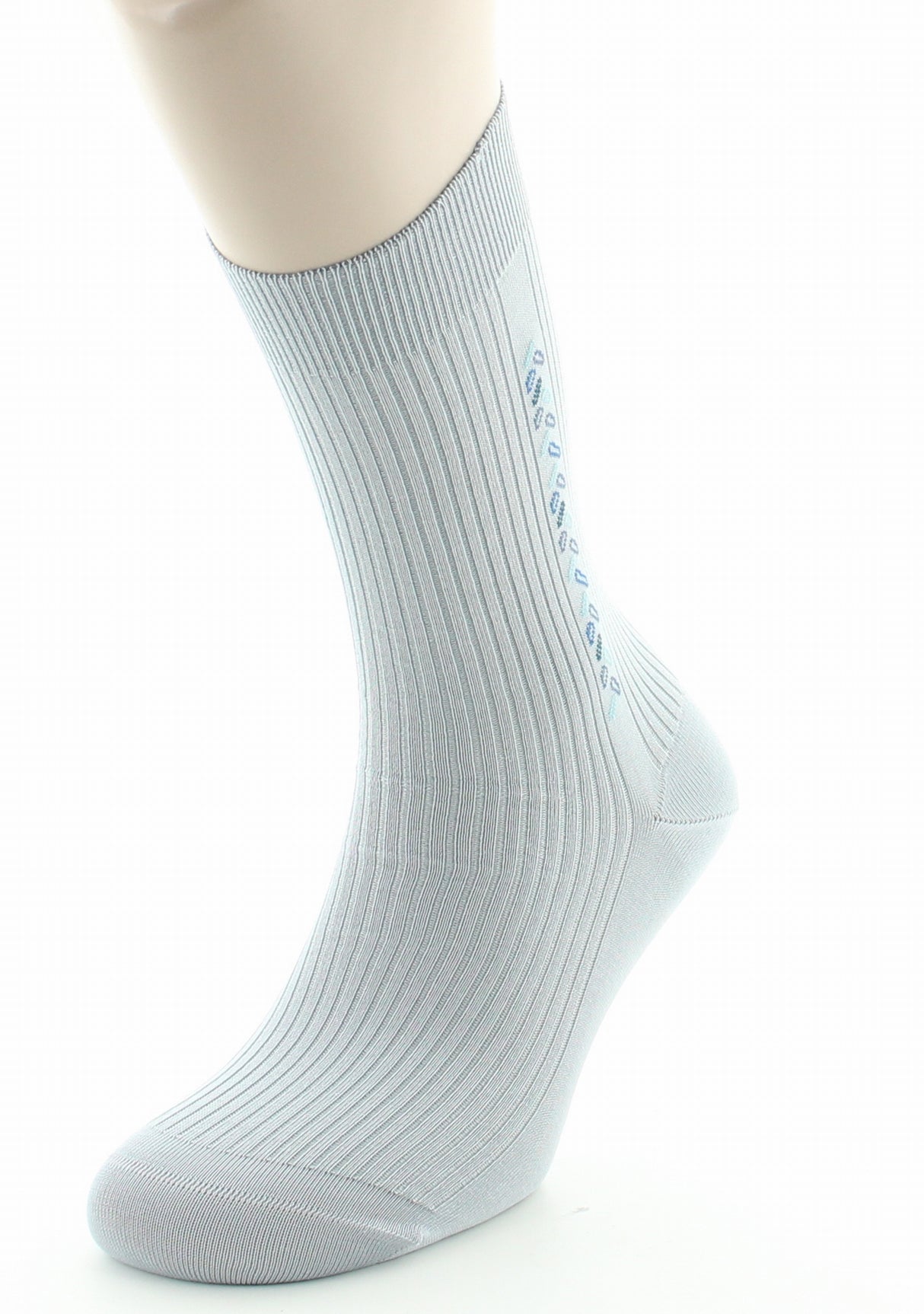 Chaussettes homme fil d'Ecosse sans élastique gris clair GRIS CLAIR