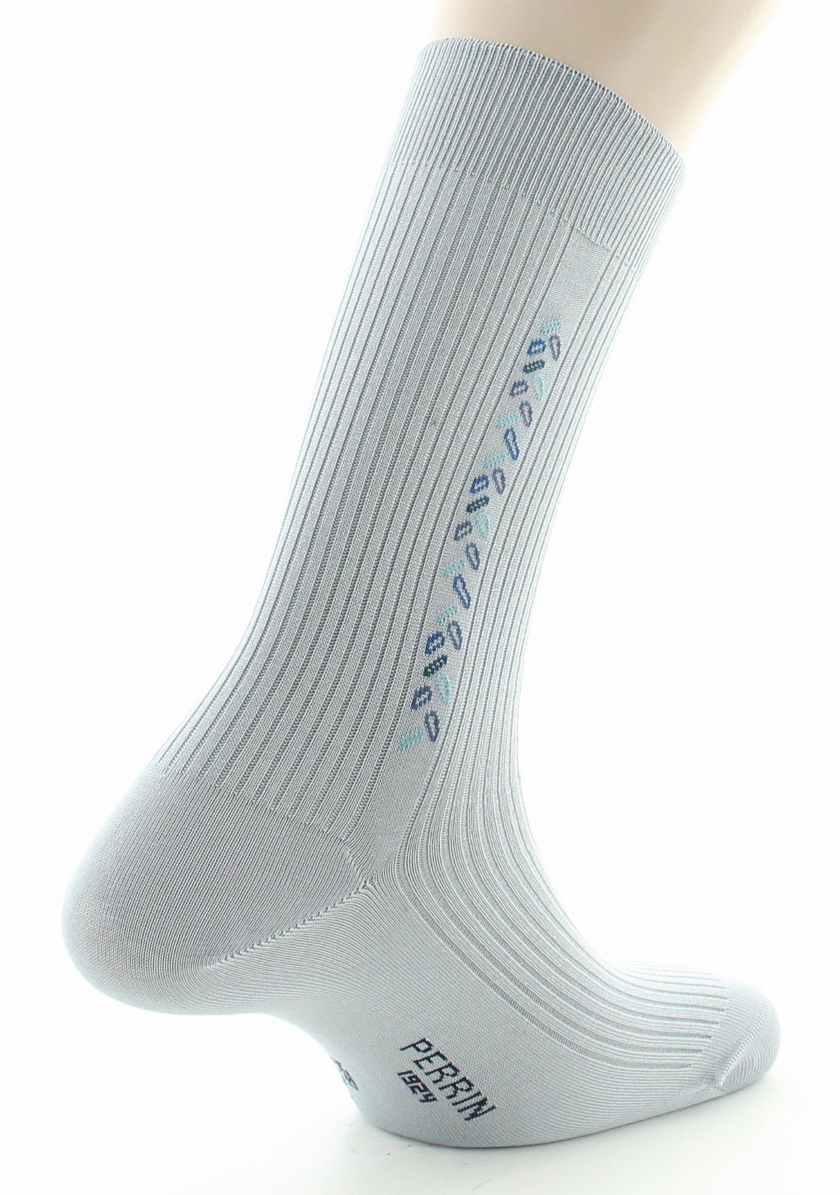 Chaussettes homme fil d'Ecosse sans élastique gris clair GRIS CLAIR