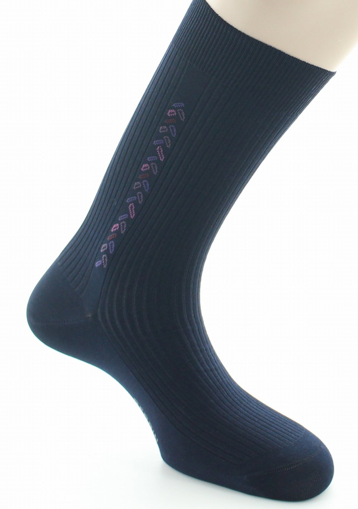 Chaussettes homme fil d'Ecosse sans élastique marine MARINE