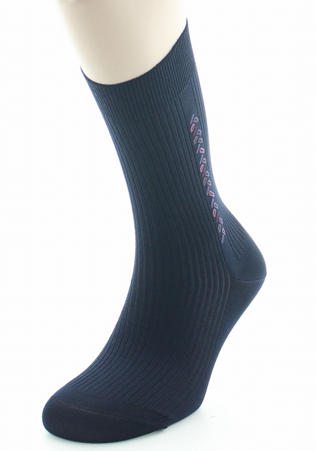 Chaussettes homme fil d'Ecosse sans élastique marine MARINE