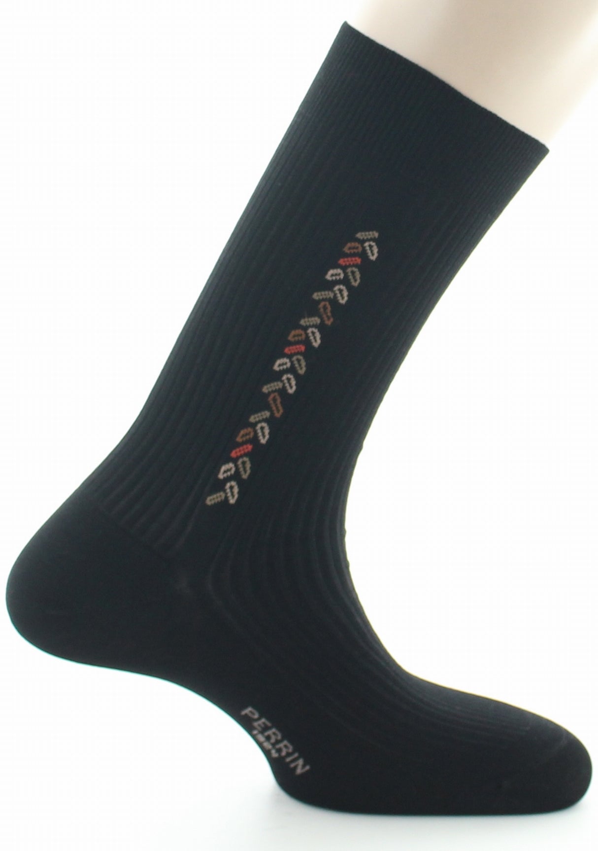 Chaussettes homme fil d'Ecosse sans élastique noir NOIR