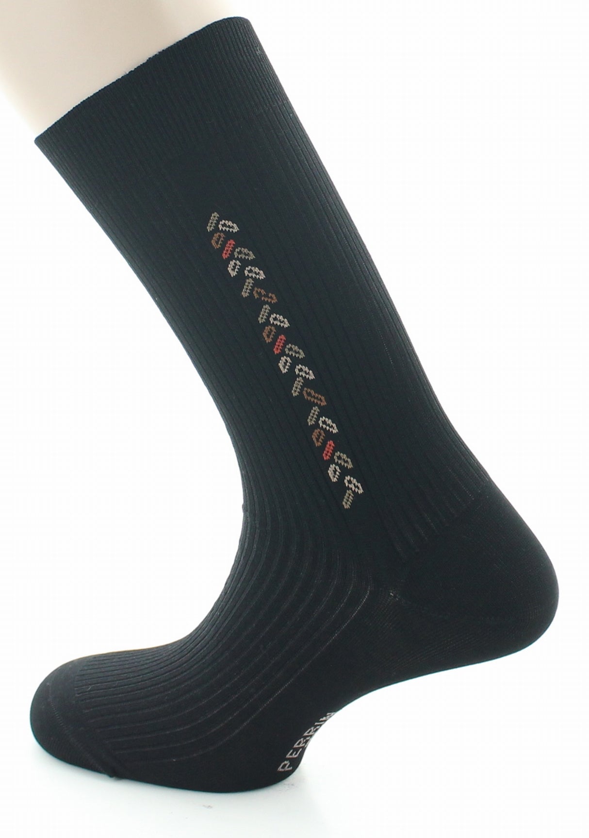 Chaussettes homme fil d'Ecosse sans élastique noir NOIR
