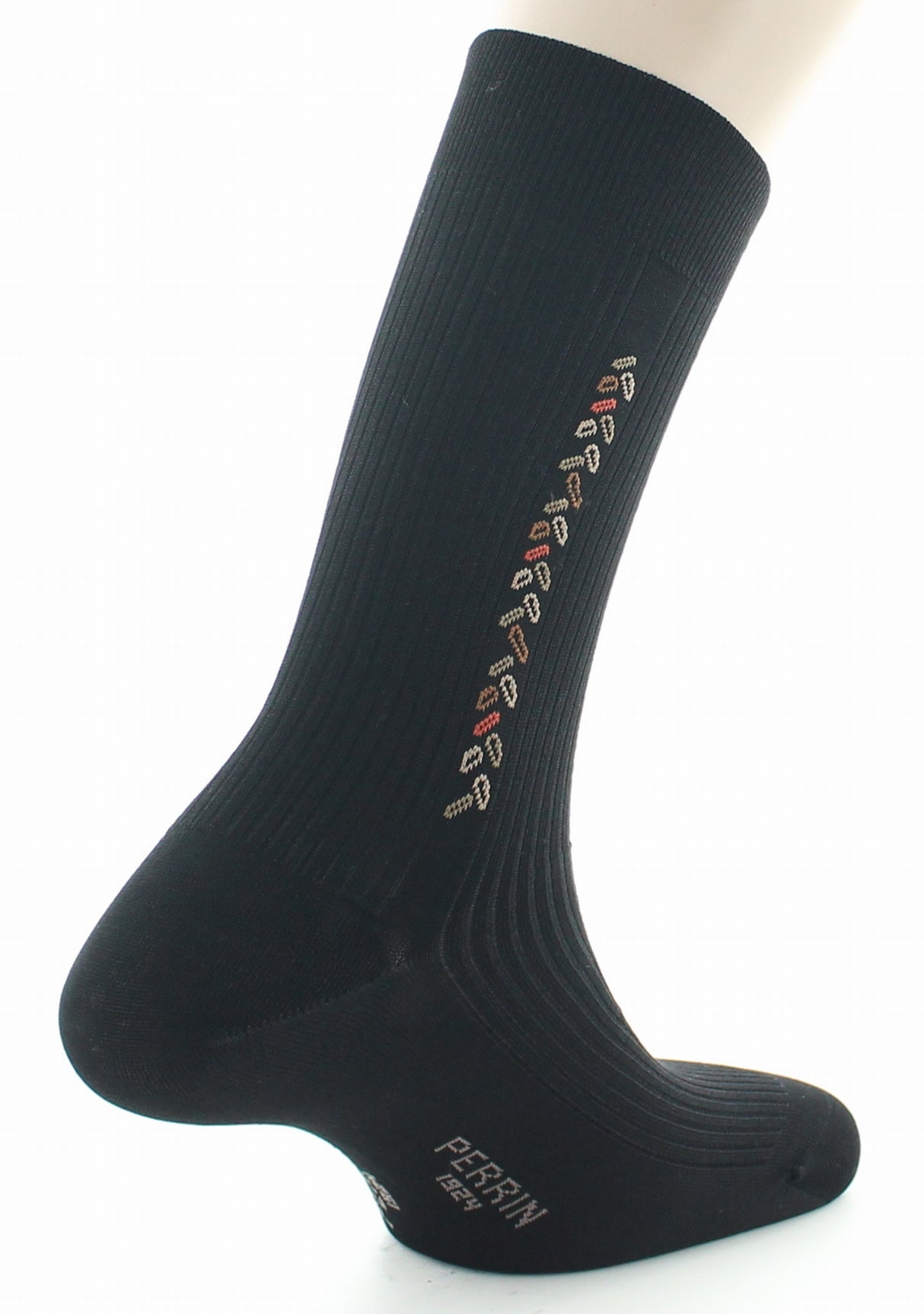 Chaussettes homme fil d'Ecosse sans élastique noir NOIR