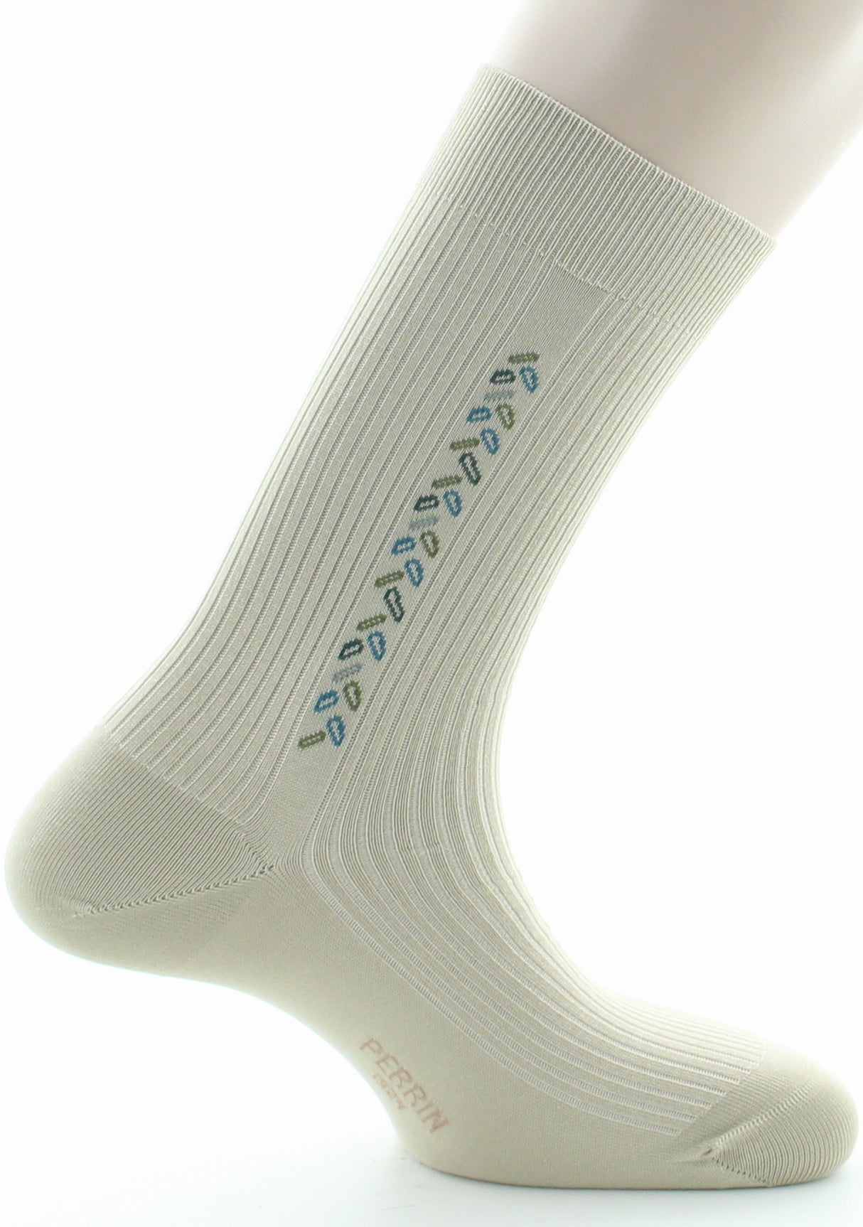 Chaussettes homme fil d'Ecosse sans élastique tilleul TILLEUL