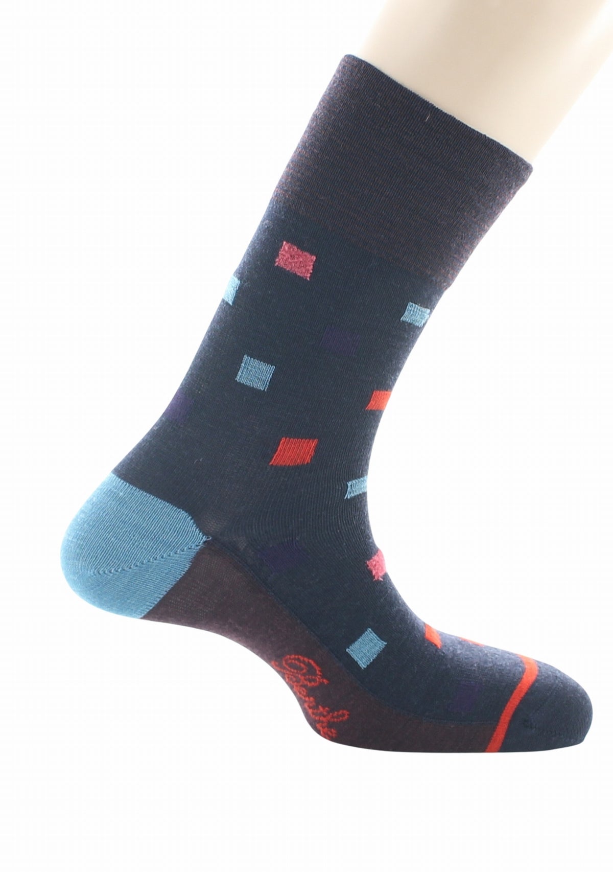 Chaussettes homme laine Berthe Carré MARINE