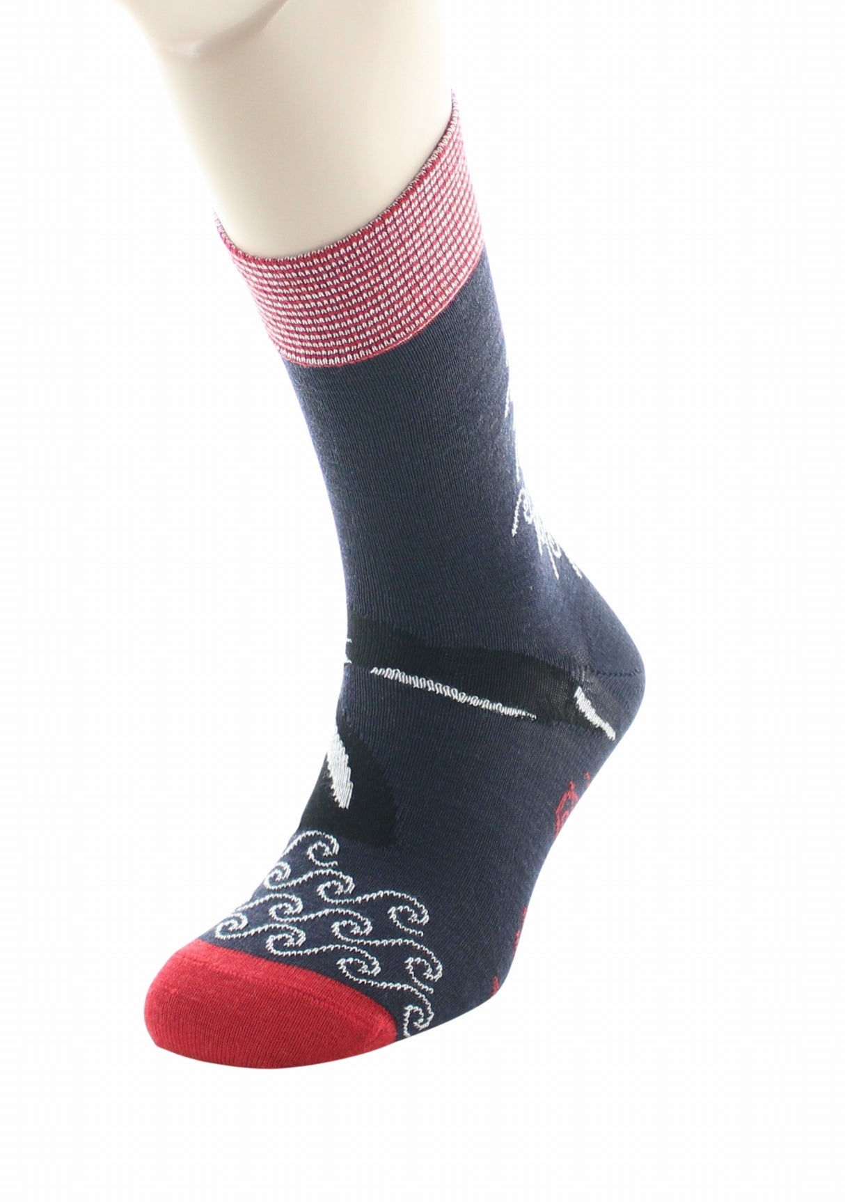Chaussettes homme laine peignée Berthe La Baleine MARINE