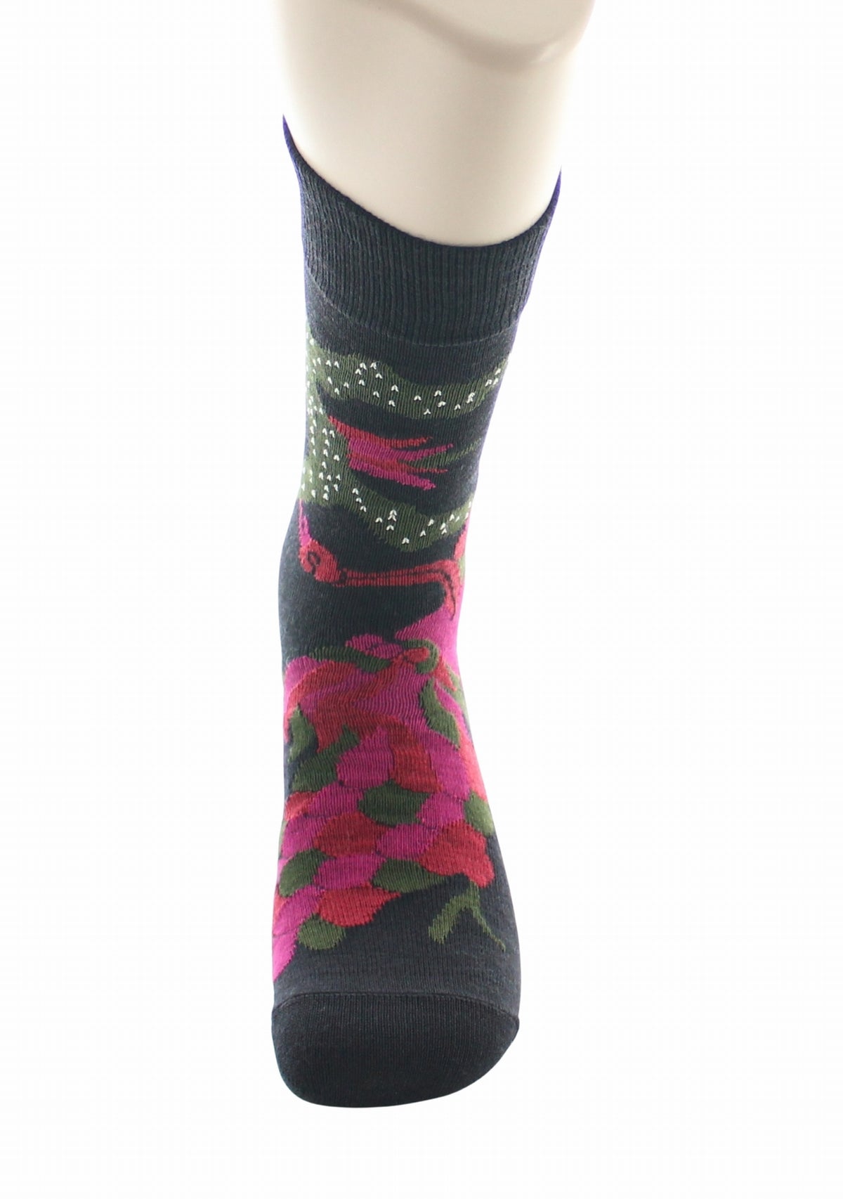 Chaussettes homme laine peignée Berthe Le Paon NOIR