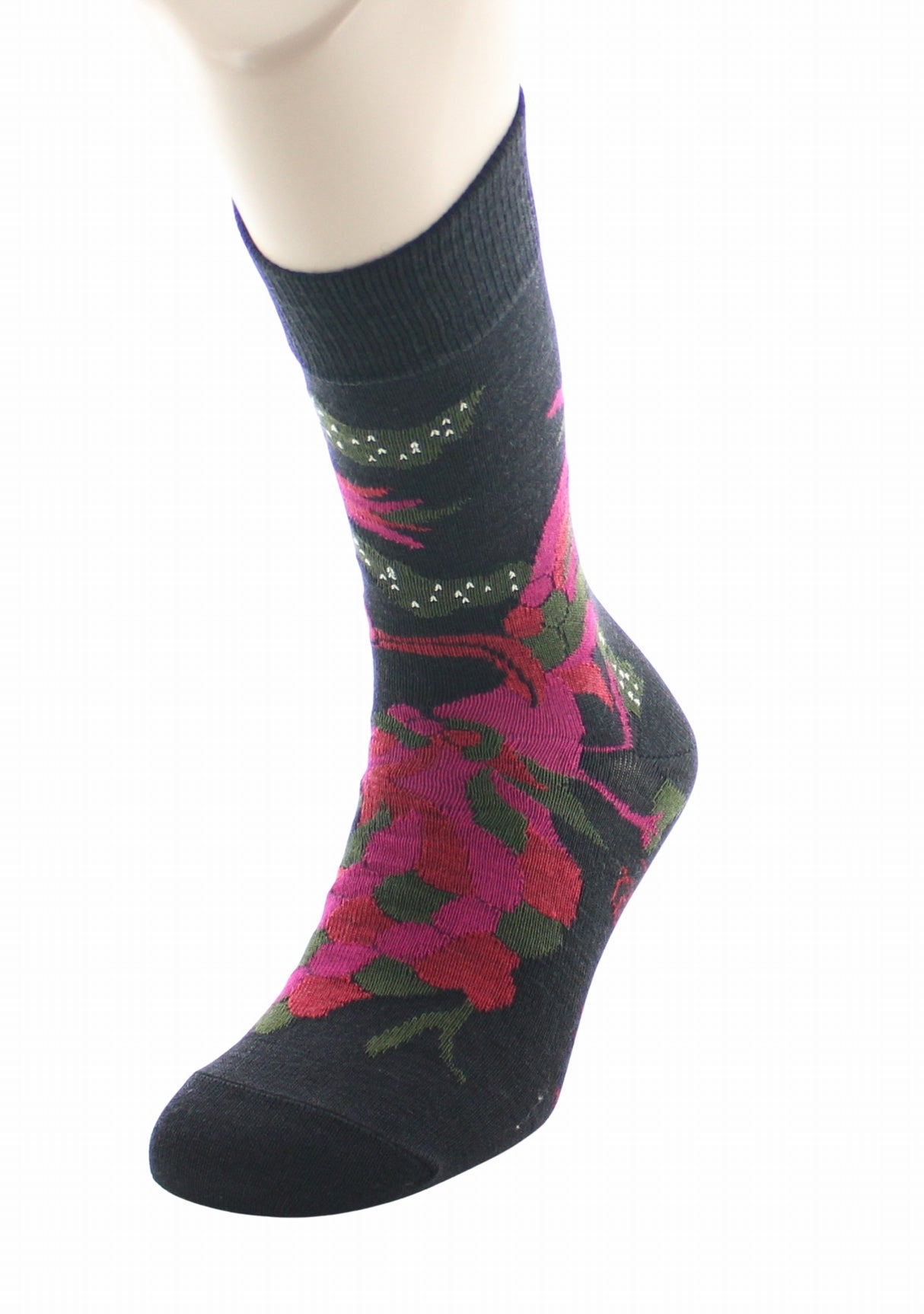 Chaussettes homme laine peignée Berthe Le Paon NOIR