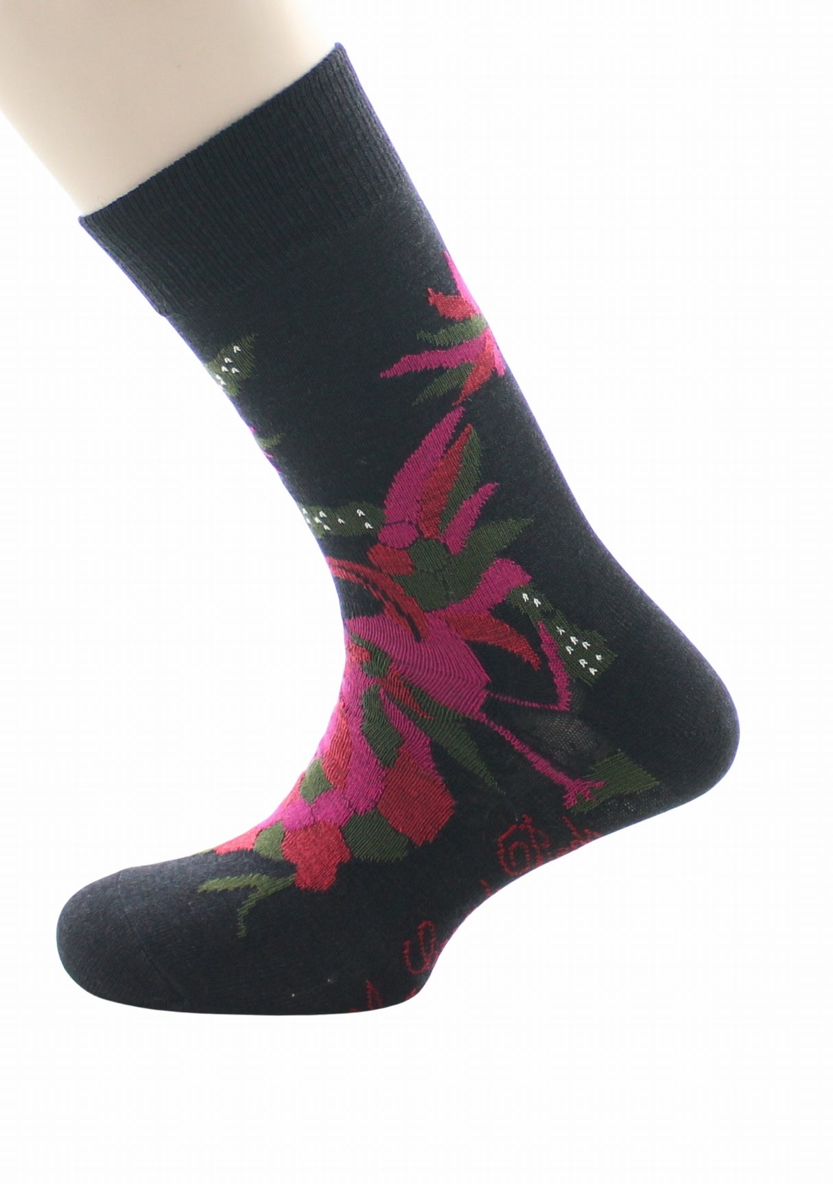 Chaussettes homme laine peignée Berthe Le Paon NOIR