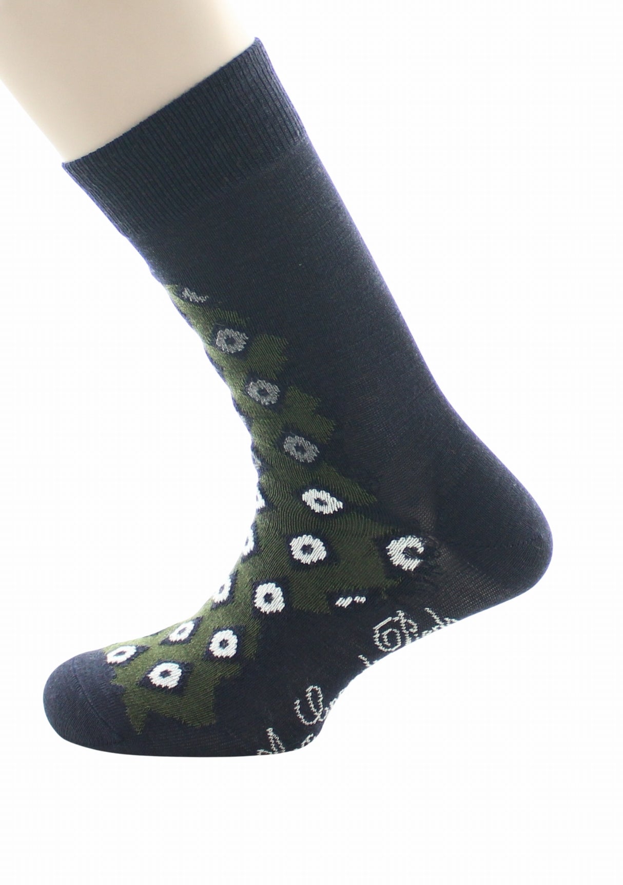 Chaussettes homme laine peignée Berthe Losanges MARINE