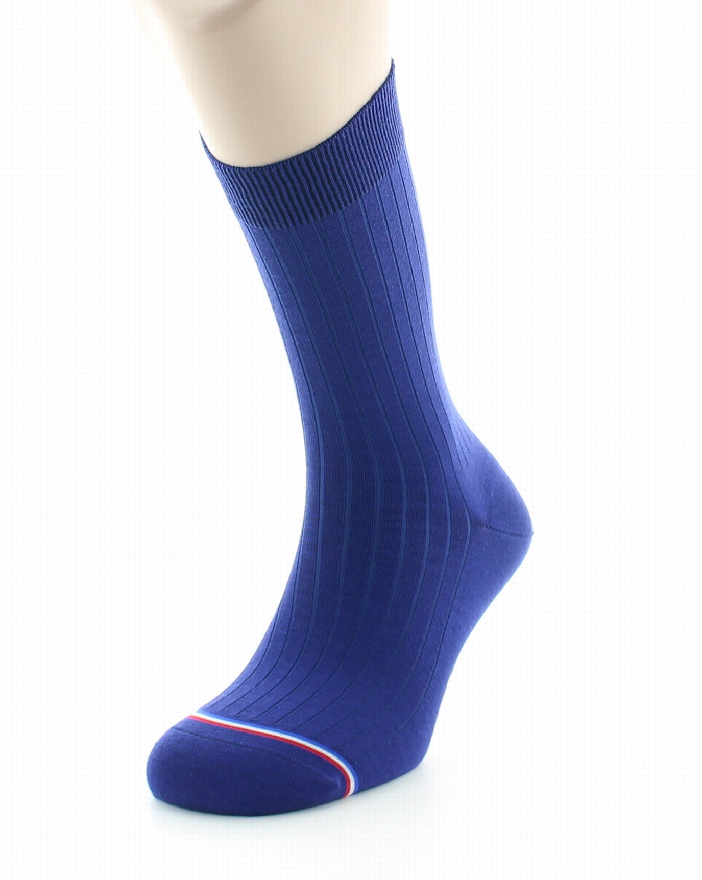 Chaussettes homme Luxembourg en laine et soie Bleu royal BLEU ROYAL