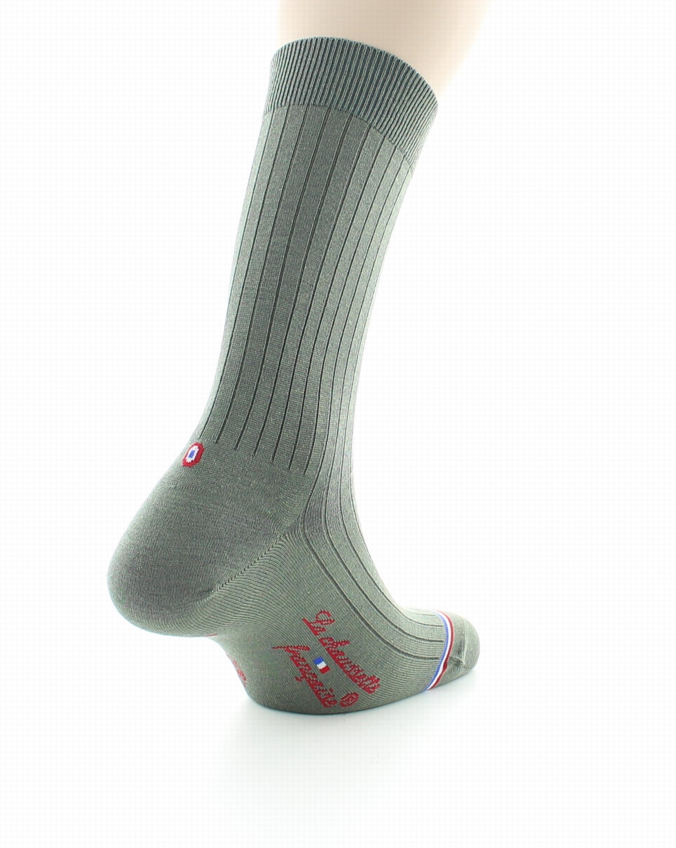 Chaussettes homme Luxembourg en laine et soie Lichen LICHEN