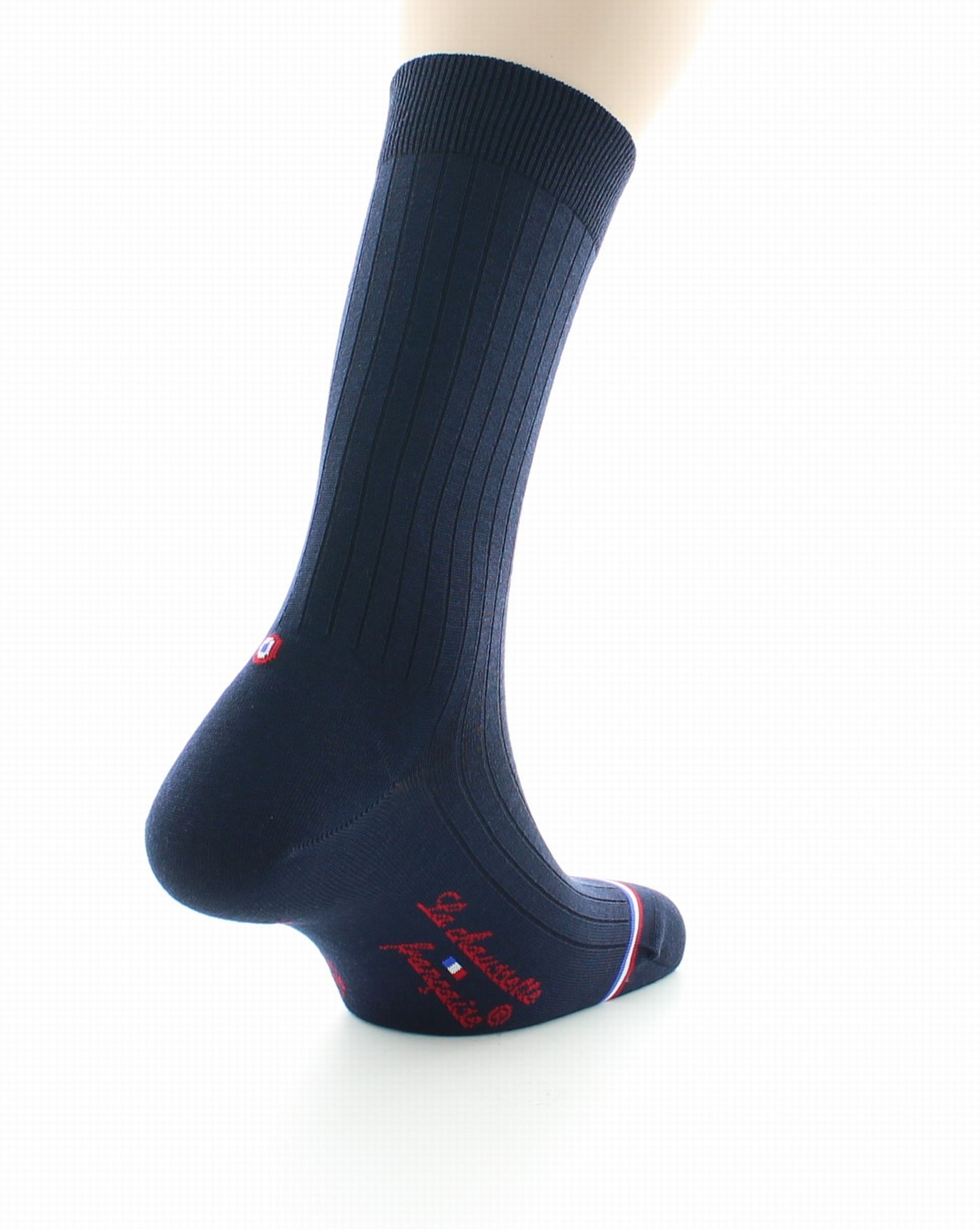 Chaussettes homme Luxembourg en laine et soie Marine MARINE