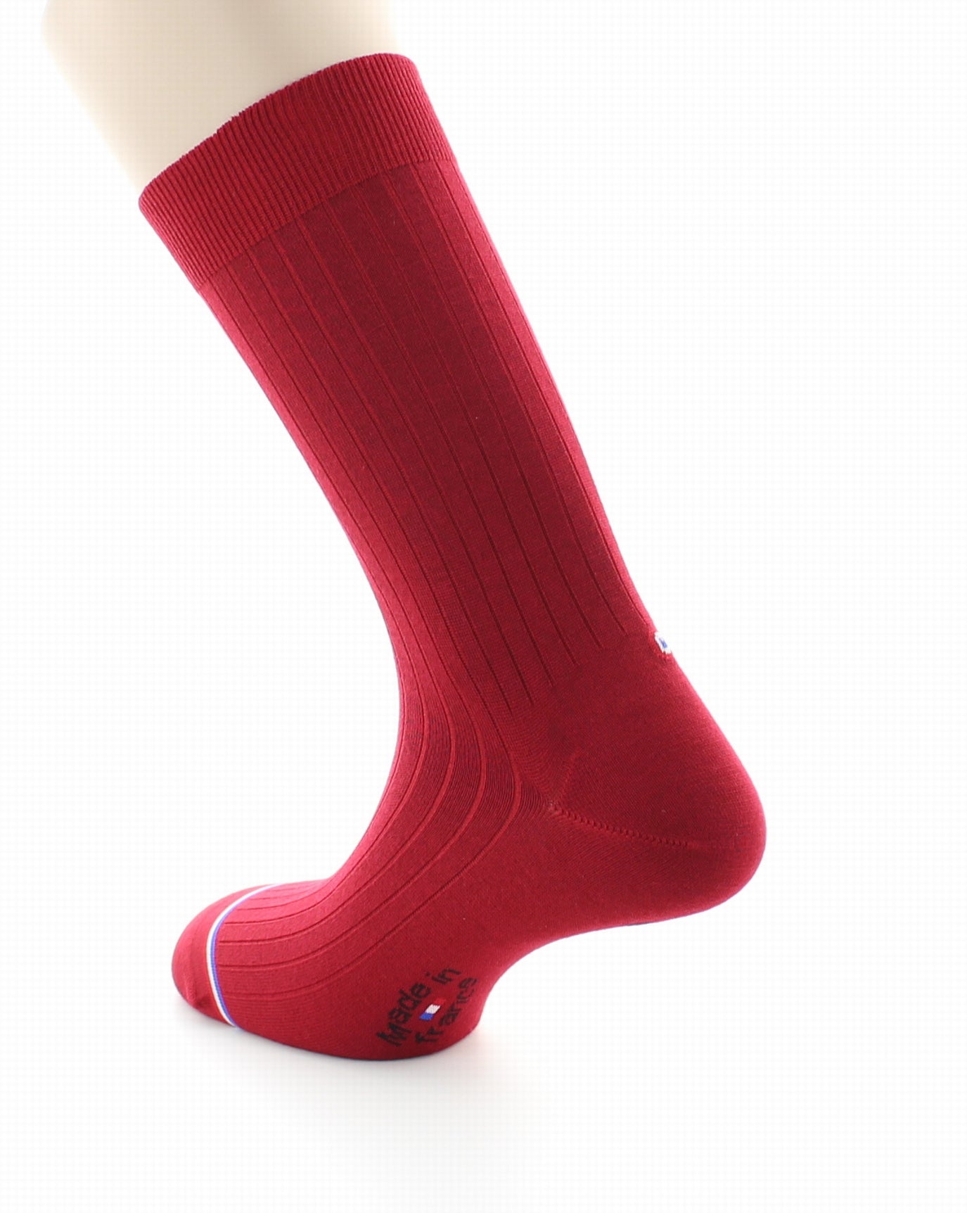 Chaussettes homme Luxembourg en laine et soie Rouge ROUGE