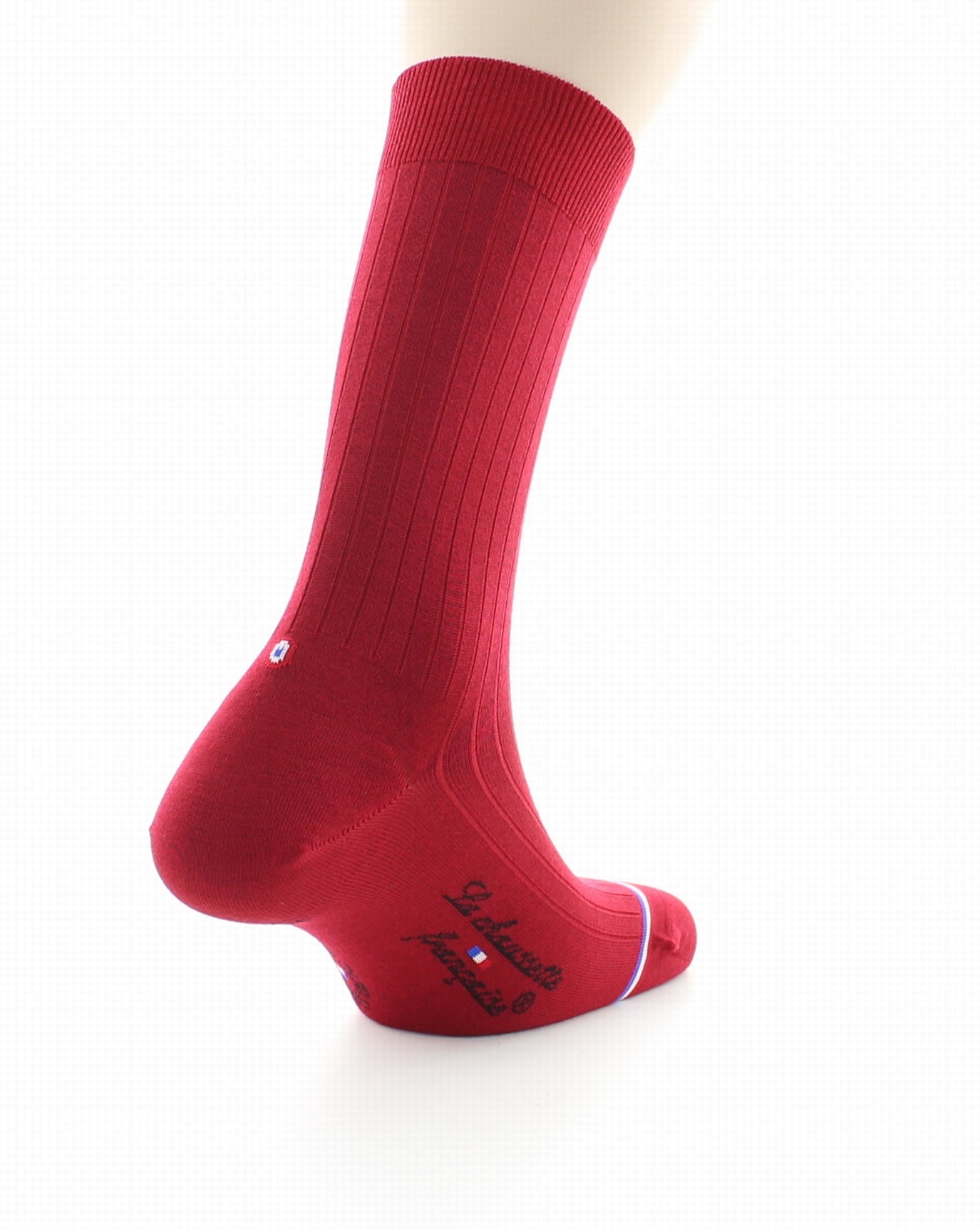 Chaussettes homme Luxembourg en laine et soie Rouge ROUGE