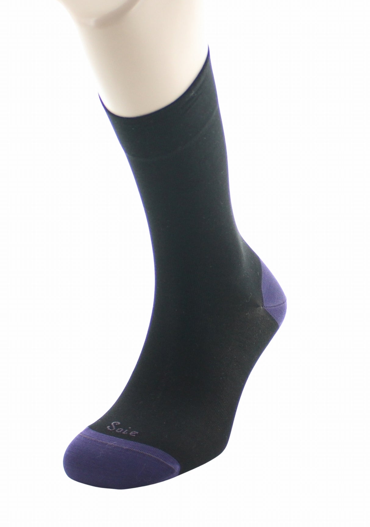 Chaussettes homme soie naturelle Berthe Noir/Vatican NOIR