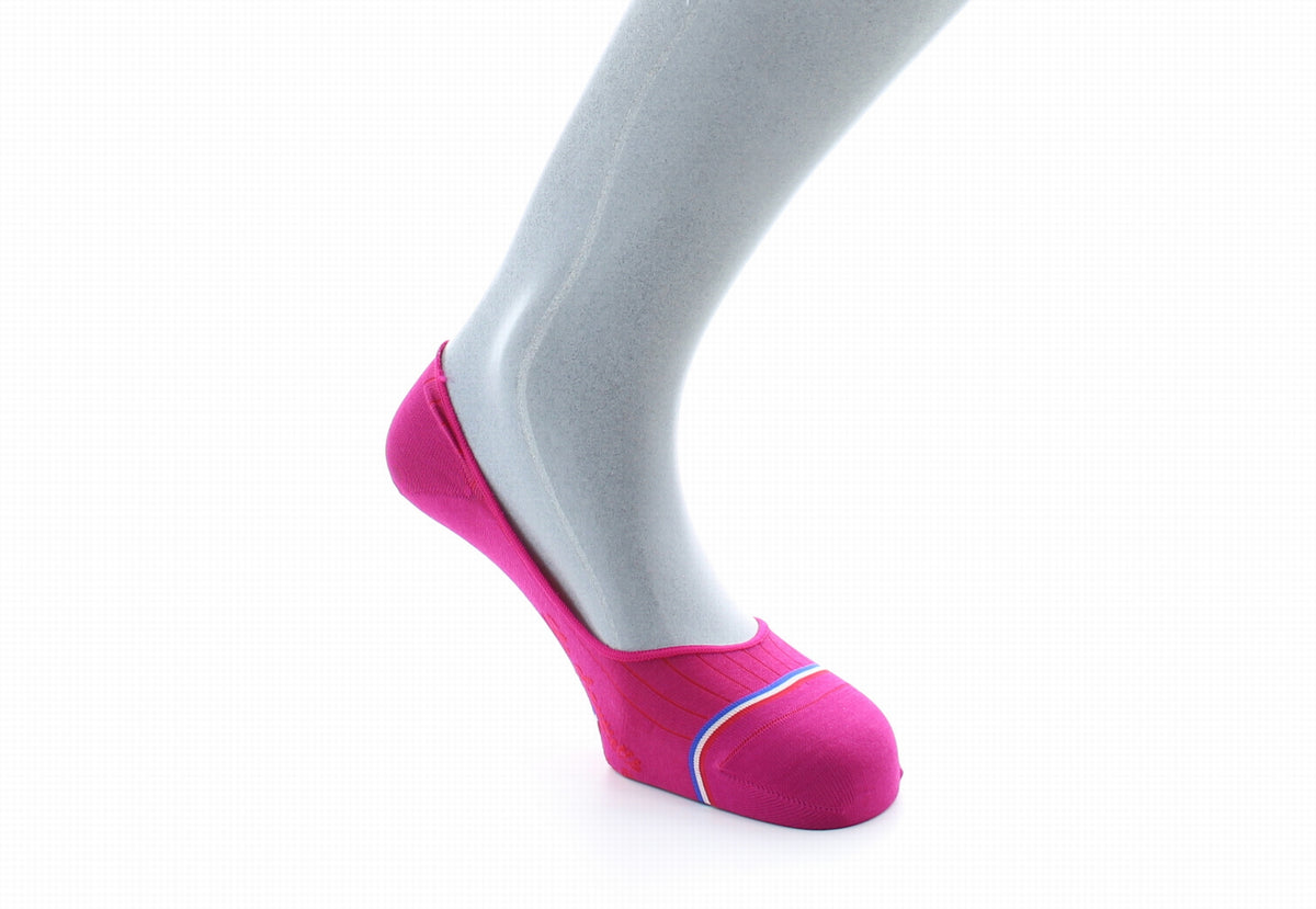 Chaussettes invisibles homme Georges V en fil d'Écosse supérieur Fushia FUSHIA