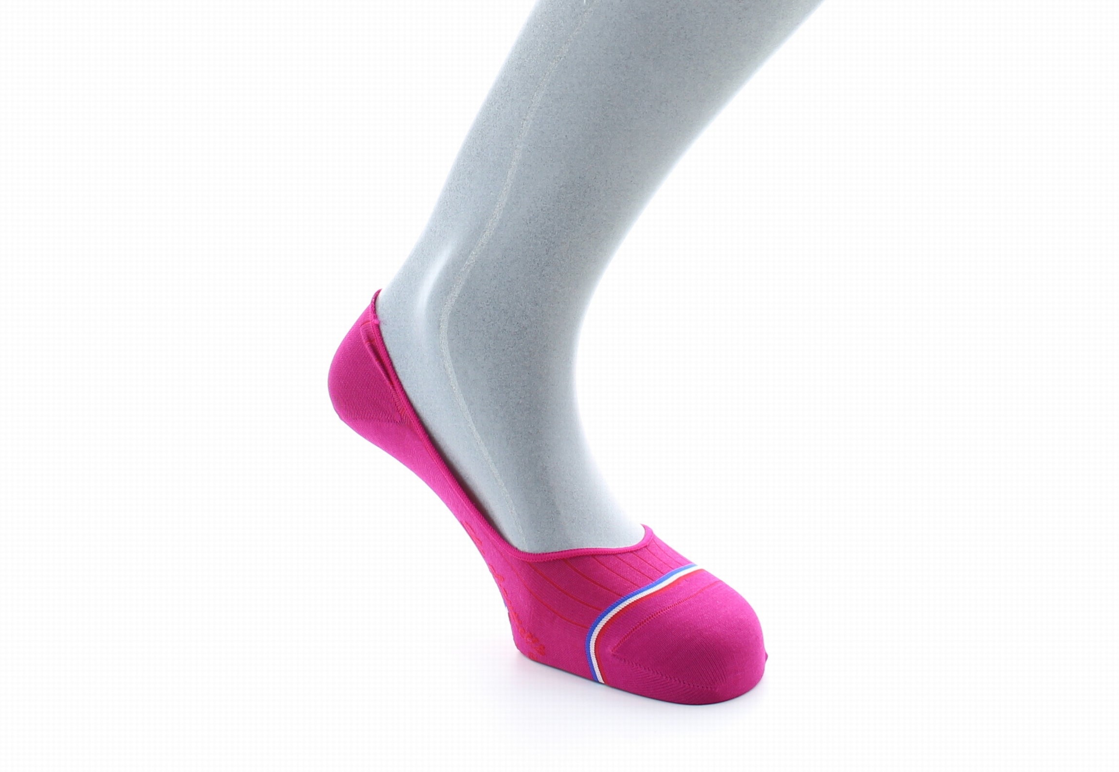 Chaussettes invisibles homme Georges V en fil d'Écosse supérieur Fushia FUSHIA