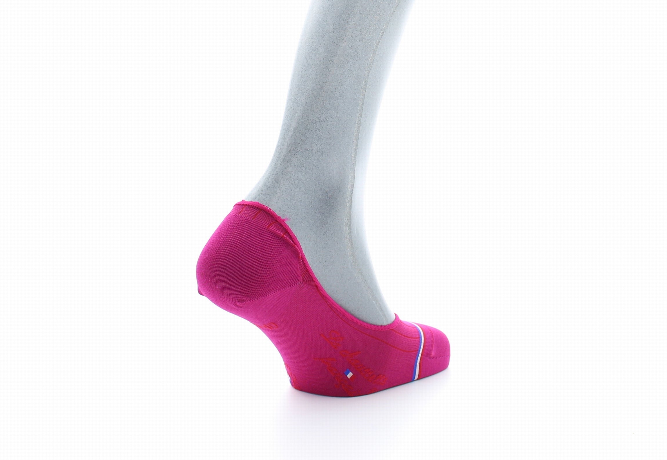 Chaussettes invisibles homme Georges V en fil d'Écosse supérieur Fushia FUSHIA