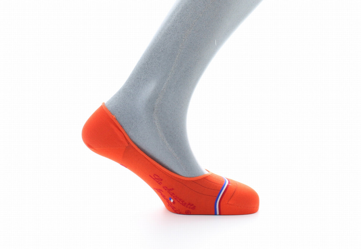 Chaussettes invisibles homme Georges V en fil d'Écosse supérieur Orange ORANGE