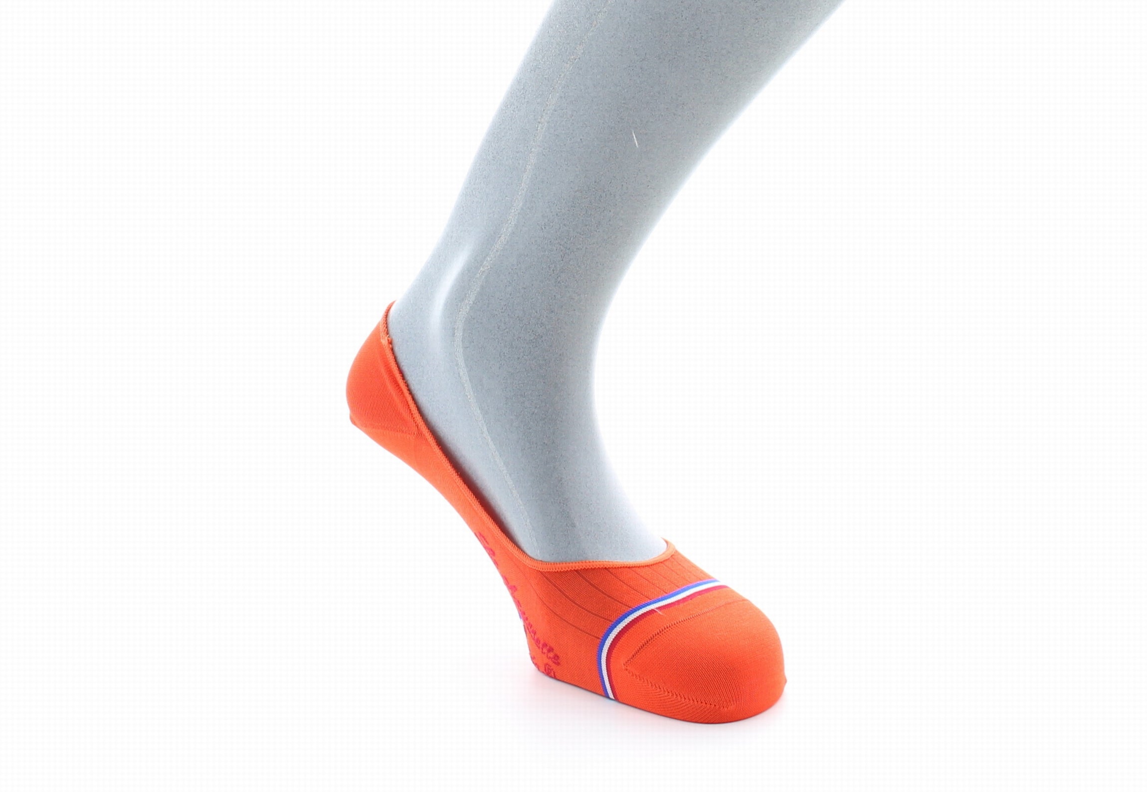 Chaussettes invisibles homme Georges V en fil d'Écosse supérieur Orange ORANGE