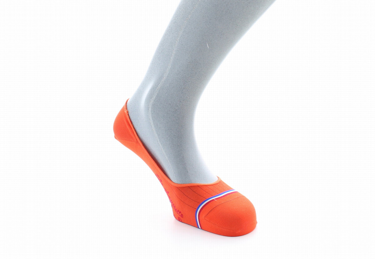 Chaussettes invisibles homme Georges V en fil d'Écosse supérieur Orange ORANGE
