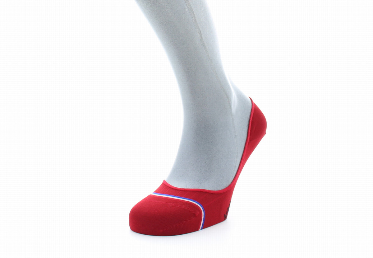 Chaussettes invisibles homme Georges V en fil d'Écosse supérieur Rouge ROUGE