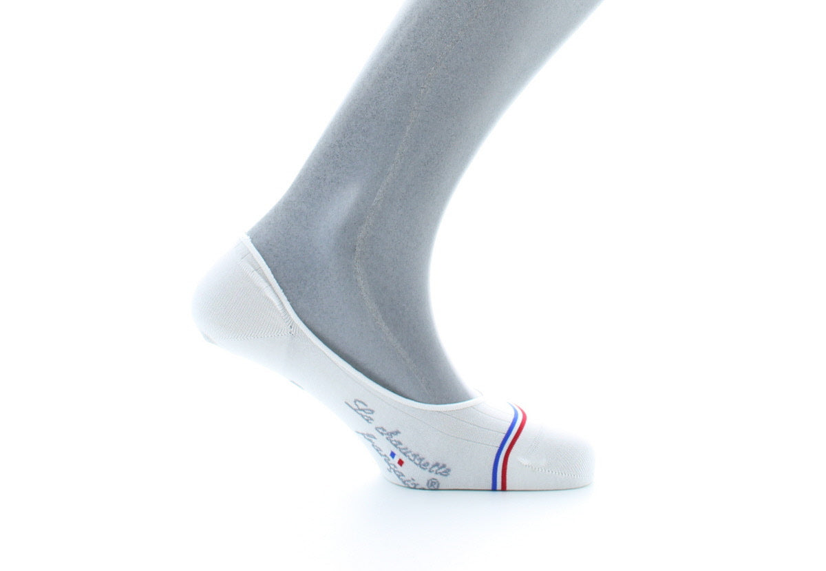 Chaussettes invisibles homme Montaigne en fil d'Écosse supérieur Blanc BLANC
