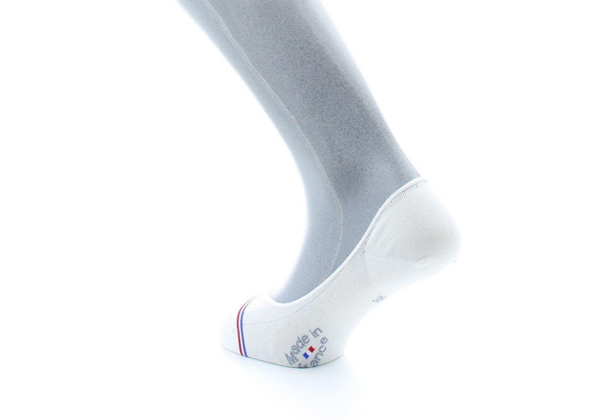 Chaussettes invisibles homme Montaigne en fil d'Écosse supérieur Blanc BLANC