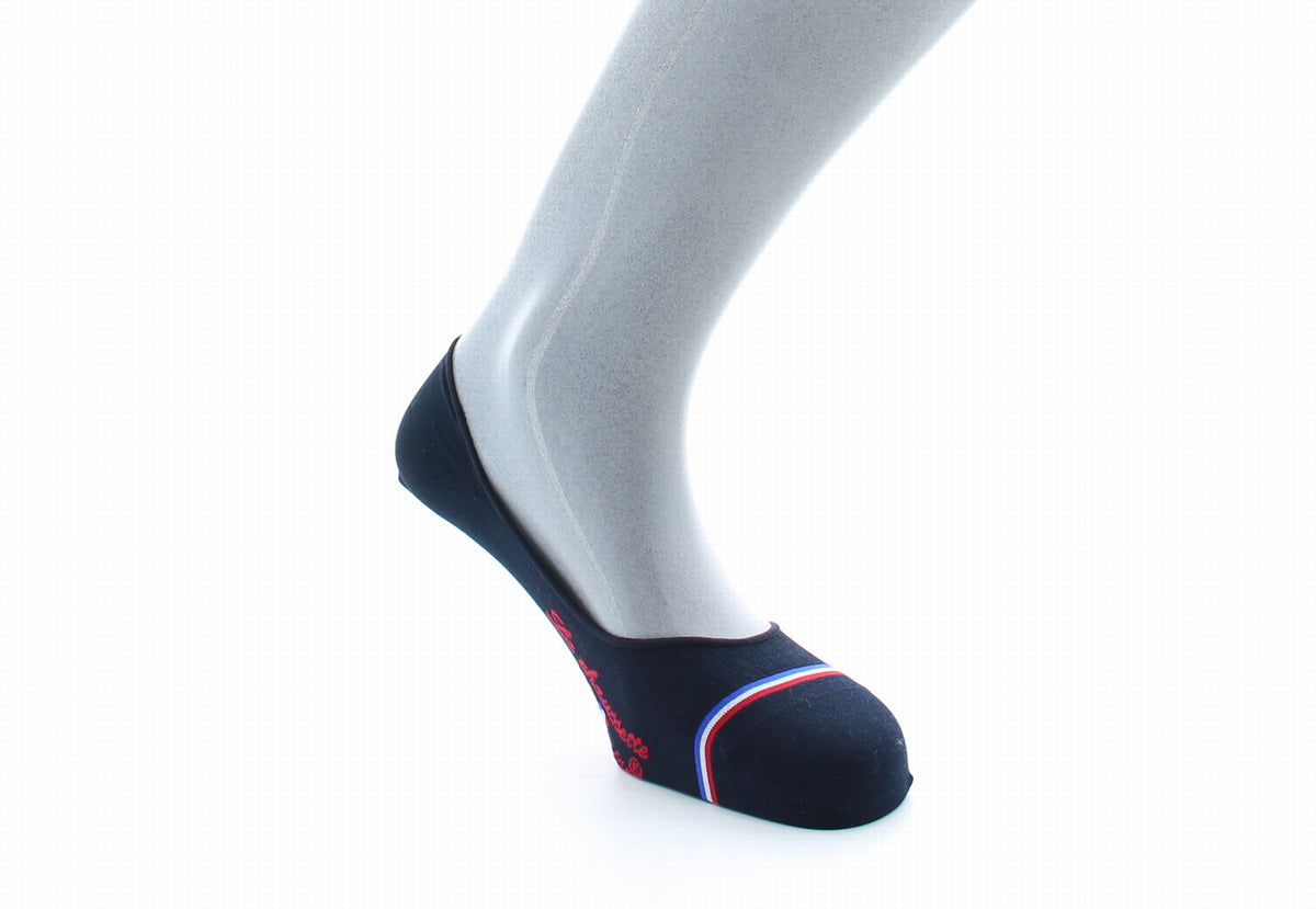 Chaussettes invisibles homme Montaigne en fil d'Écosse supérieur Marine MARINE