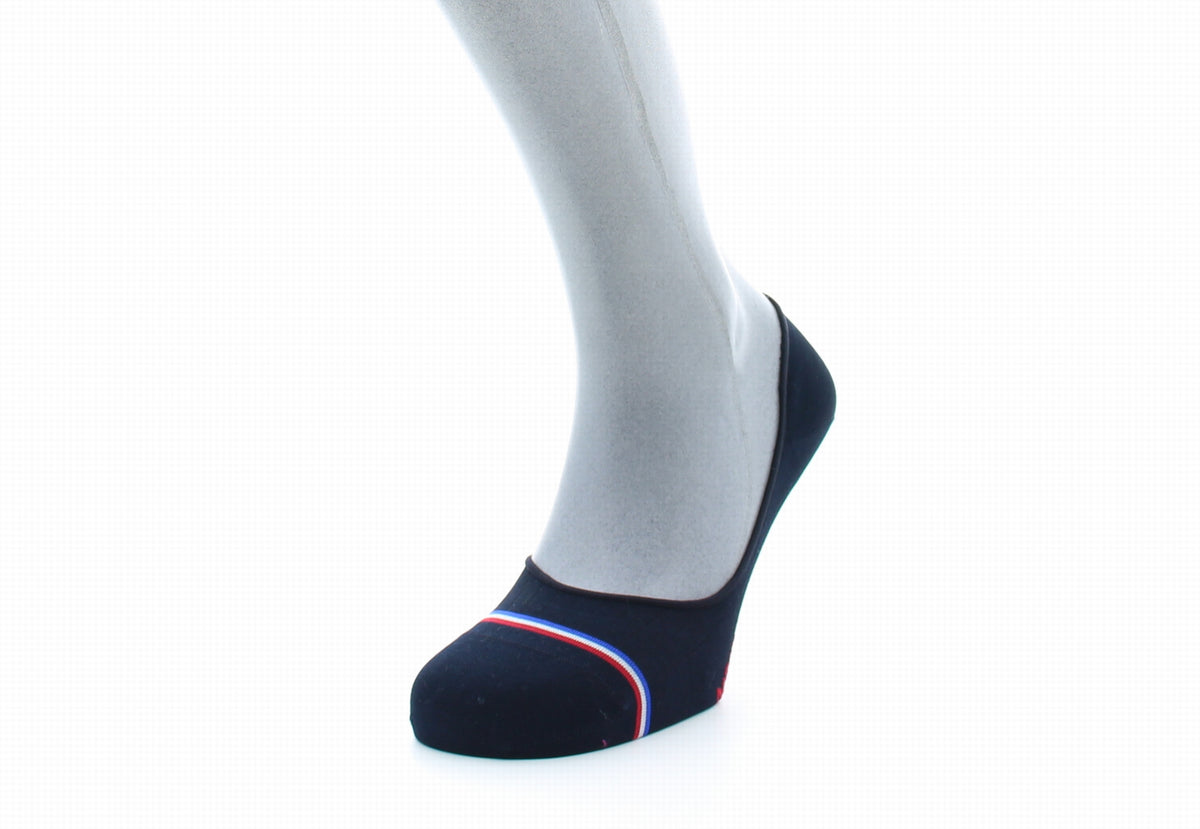 Chaussettes invisibles homme Montaigne en fil d'Écosse supérieur Marine MARINE