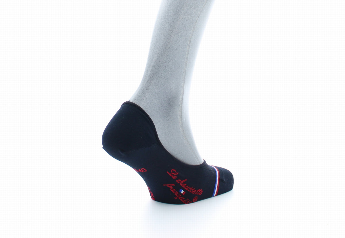 Chaussettes invisibles homme Montaigne en fil d'Écosse supérieur Marine MARINE