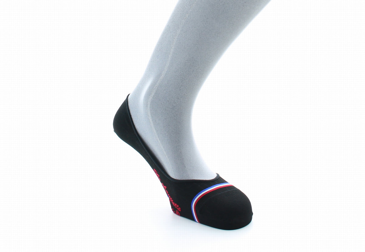 Chaussettes invisibles homme Montaigne en fil d'Écosse supérieur Noir NOIR