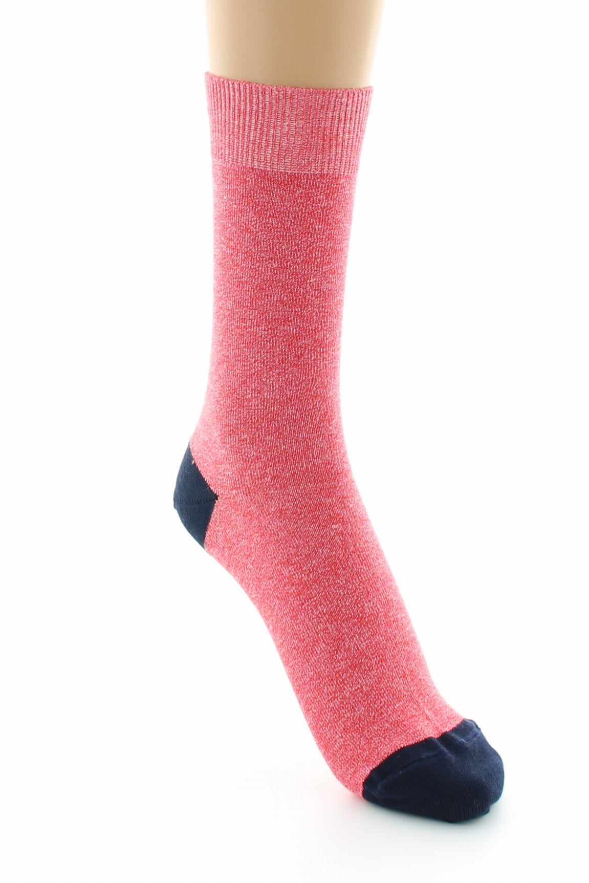 Chaussettes mixtes à maille unie en coton peigné ROUGE