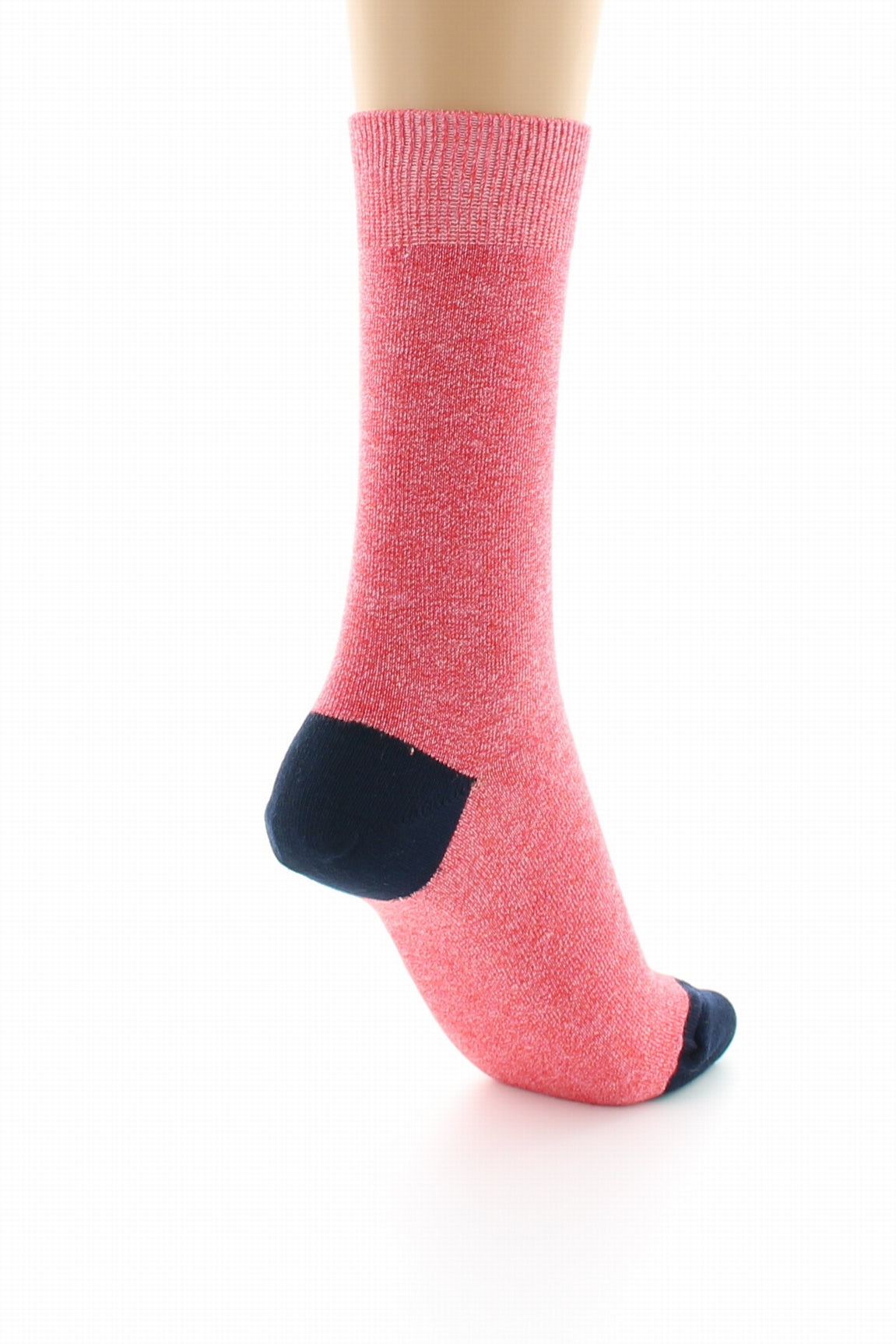 Chaussettes mixtes à maille unie en coton peigné ROUGE