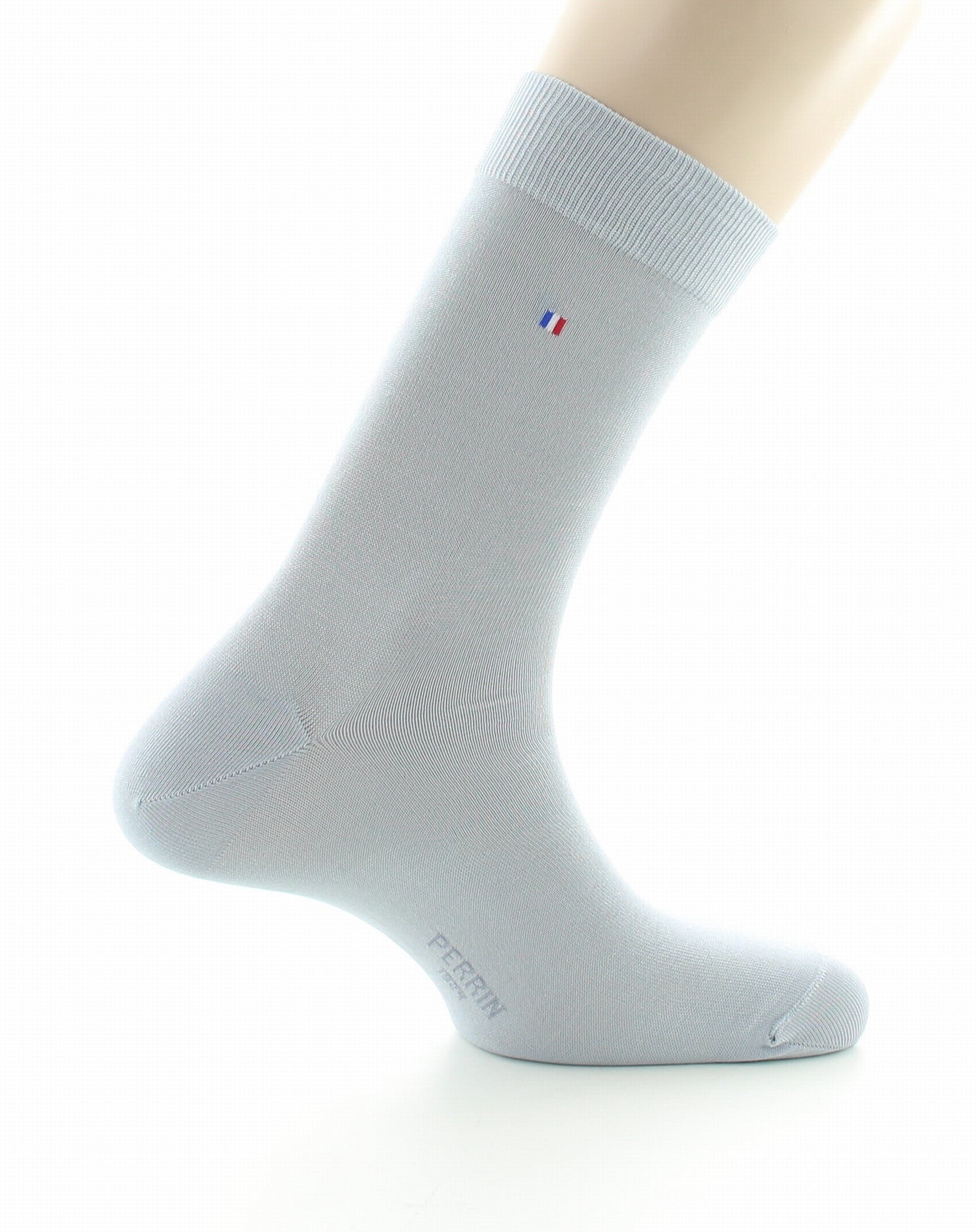 Chaussettes mixtes à maille unie GRIS CLAIR