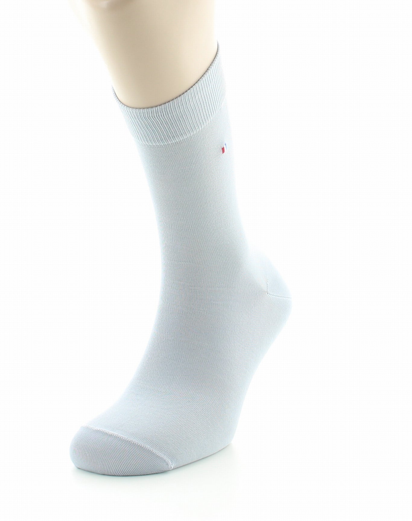 Chaussettes mixtes à maille unie GRIS CLAIR