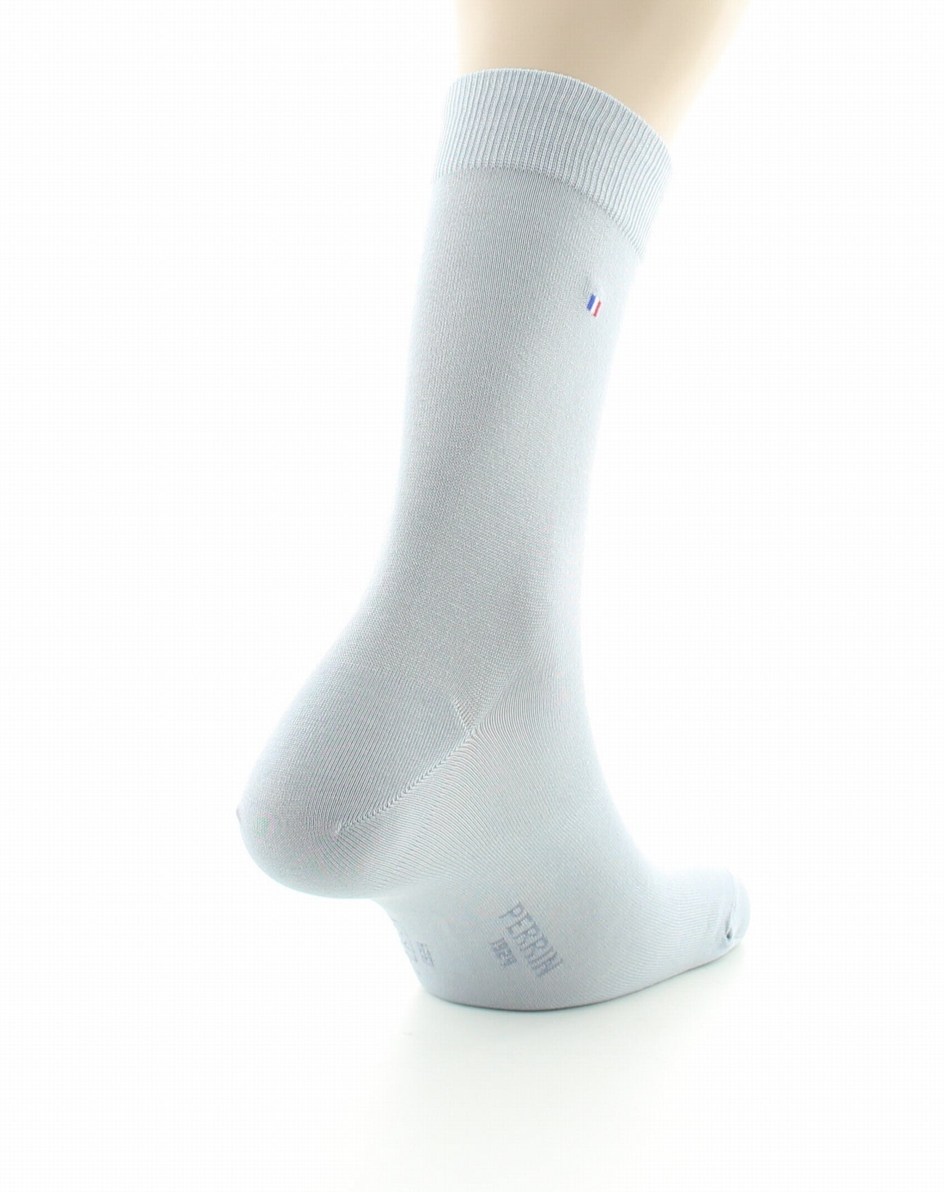 Chaussettes mixtes à maille unie GRIS CLAIR